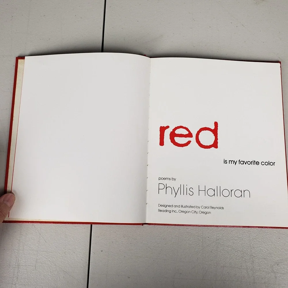 Red Is My Favorite Color and Other Poems Phyllis Halloran 1988 Hardcover Book